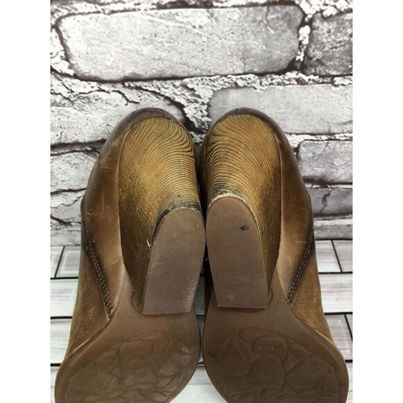 Kork-Ease Brown Leather Stacked Heel Wedge Ankle Booties Women’s Sz 7.5M US/38EU - Picture 13 of 16